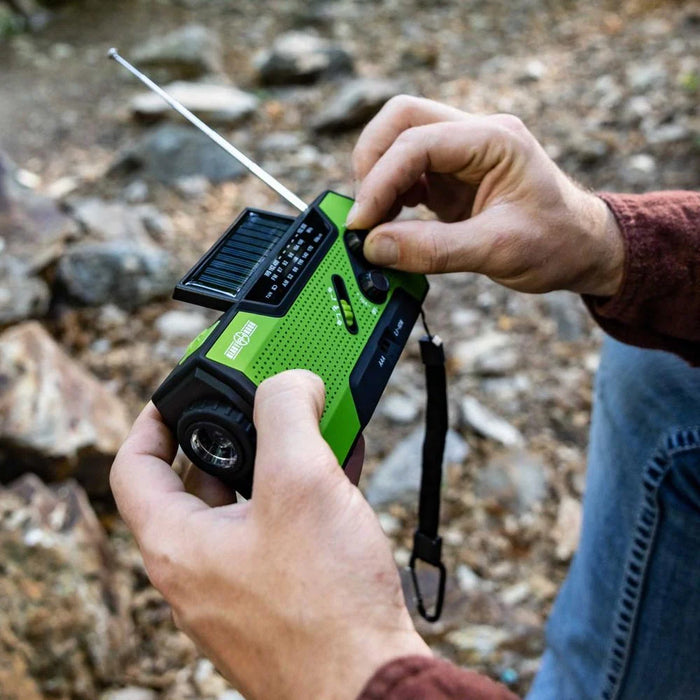 Ready Hour 4-in-1 Emergency Solar Flashlight & AM/FM/Weather Radio w/ Hand Crank