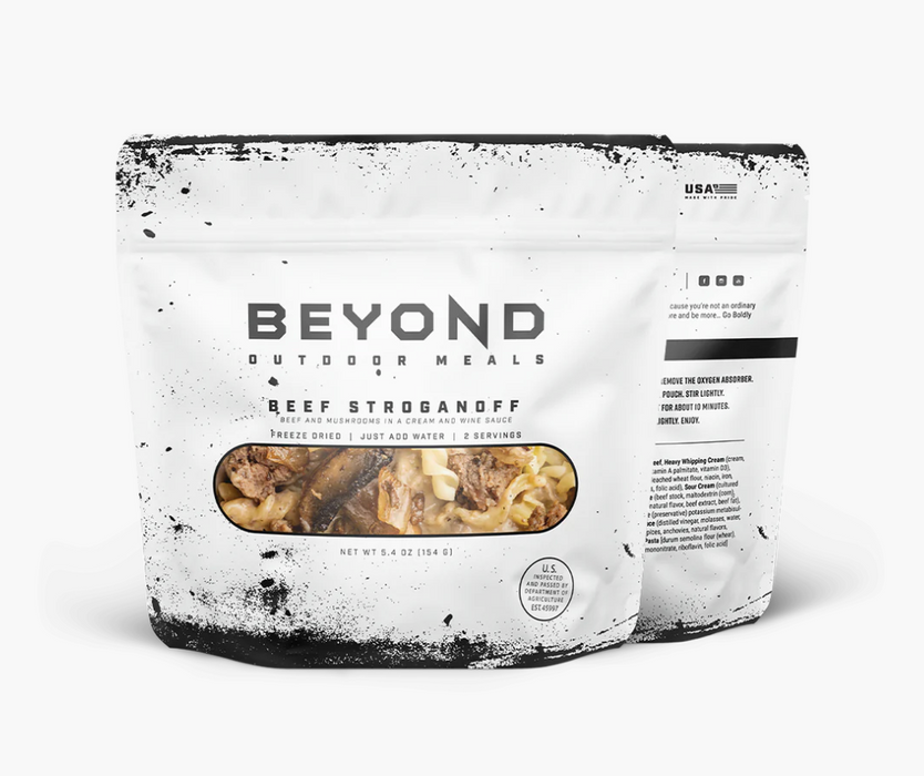 Beyond Outdoor Meals Beef Stroganoff Pouch (710 Calories, 2 Servings)