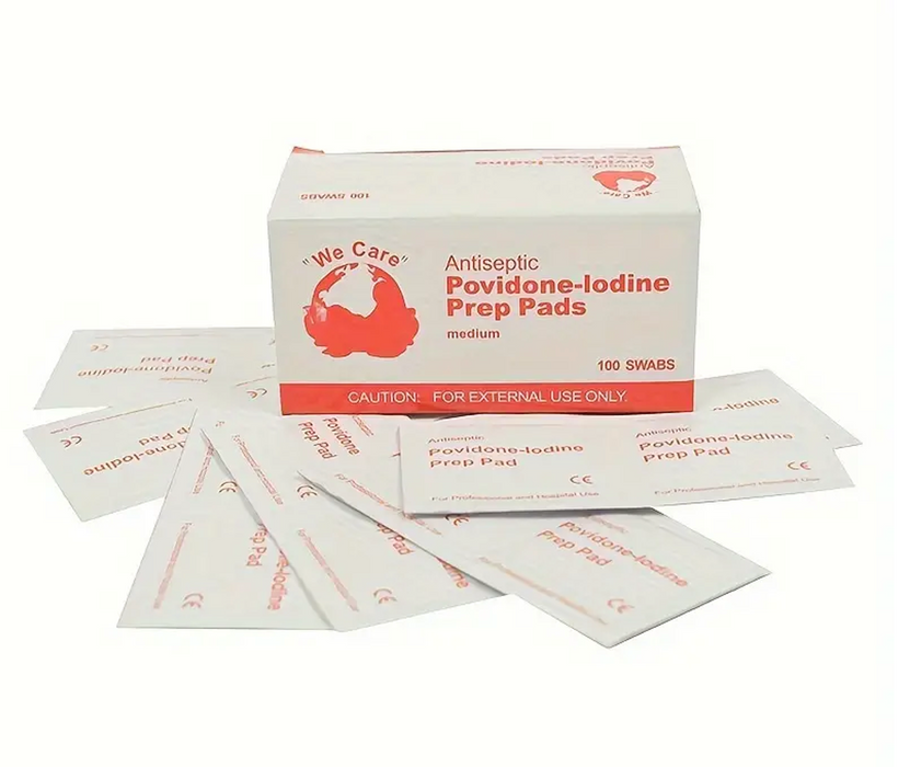 Povidone Iodine Cleaning Towels (50 singles per pack)